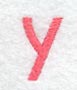 Art Block Lower Case Letter y (3 Inch)