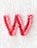 Art Block Lower Case Letter w (3 Inch)