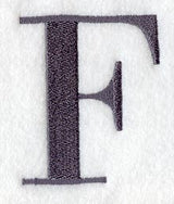Bodoni Letter F (3 Inch)