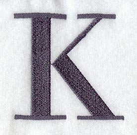 Bodoni Letter K (3 Inch)