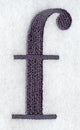 Bodoni Lower Case Letter f (3 Inch)
