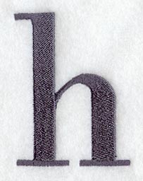 Bodoni Lower Case Letter h (3 Inch)