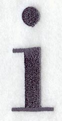 Bodoni Lower Case Letter i (3 Inch)