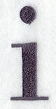 Bodoni Lower Case Letter i (3 Inch)