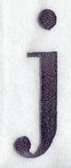 Bodoni Lower Case Letter j (3 Inch)