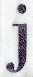 Bodoni Lower Case Letter j (3 Inch)