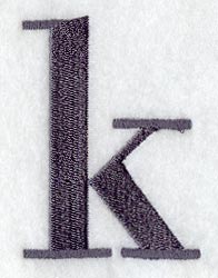 Bodoni Lower Case Letter k (3 Inch)