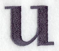 Bodoni Lower Case Letter u (3 Inch)