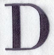 Bodoni Letter D (3 Inch)