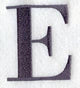 Bodoni Letter E (3 Inch)