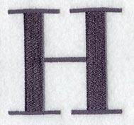 Bodoni Letter H (3 Inch)