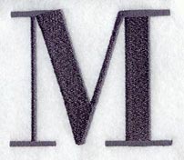 Bodoni Letter M (3 Inch)
