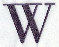 Bodoni Letter W (3 Inch)