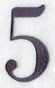 Bodoni Number 5 (3 Inch)