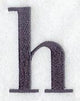 Bodoni Lower Case Letter h (3 Inch)