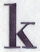 Bodoni Lower Case Letter k (3 Inch)