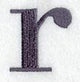 Bodoni Lower Case Letter r (3 Inch)