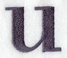 Bodoni Lower Case Letter u (3 Inch)