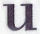 Bodoni Lower Case Letter u (3 Inch)