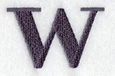 Bodoni Lower Case Letter w (3 Inch)