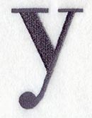 Bodoni Lower Case Letter y (3 Inch)