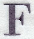 Bodoni Letter F (3 Inch)