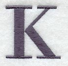 Bodoni Letter K (3 Inch)