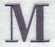 Bodoni Letter M (3 Inch)