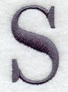 Bodoni Letter S (3 Inch)