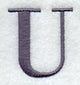Bodoni Letter U (3 Inch)