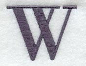 Bodoni Letter W (3 Inch)