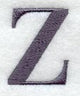 Bodoni Letter Z (3 Inch)