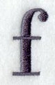 Bodoni Lower Case Letter f (3 Inch)