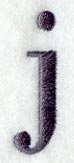 Bodoni Lower Case Letter j (3 Inch)