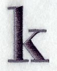 Bodoni Lower Case Letter k (3 Inch)
