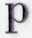 Bodoni Lower Case Letter p (3 Inch)