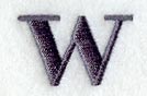 Bodoni Lower Case Letter w (3 Inch)