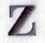 Bodoni Lower Case Letter z (3 Inch)