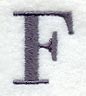 Bodoni Letter F (3 Inch)