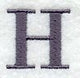Bodoni Letter H (3 Inch)