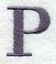 Bodoni Letter P (3 Inch)