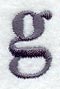 Bodoni Lower Case Letter g (3 Inch)