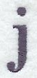 Bodoni Lower Case Letter j (3 Inch)
