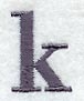 Bodoni Lower Case Letter k (3 Inch)