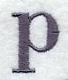 Bodoni Lower Case Letter p (3 Inch)