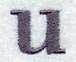 Bodoni Lower Case Letter u (3 Inch)