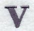 Bodoni Lower Case Letter v (3 Inch)