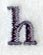 Bodoni Lower Case Letter h (3 Inch)