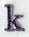 Bodoni Lower Case Letter k (3 Inch)