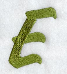 Book Script Letter E (3 Inch)